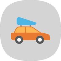 Family Car Flat Curve Icon Design vector