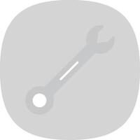 Wrench Flat Curve Icon Design vector