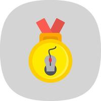 Medal Flat Curve Icon Design vector