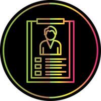 Employee Data Line Gradient Due Color Icon Design vector