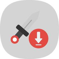 Weapon Flat Curve Icon Design vector