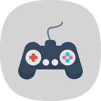 Gamer Flat Curve Icon Design vector