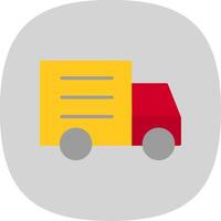 Truck Flat Curve Icon Design vector