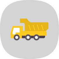 Truck Flat Curve Icon Design vector