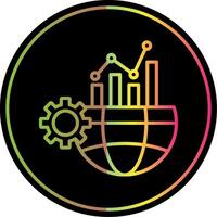 Global Markets Line Gradient Due Color Icon Design vector