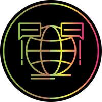 Global Forum Line Gradient Due Color Icon Design vector
