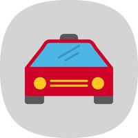 Car Flat Curve Icon Design vector