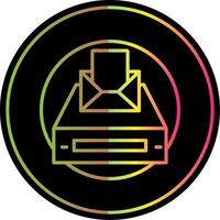 Project Inbox Line Gradient Due Color Icon Design vector