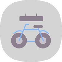 bicicleta plano curva icono diseño vector