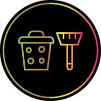 Cleaning Equipment Line Gradient Due Color Icon Design vector