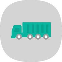 Truck Flat Curve Icon Design vector