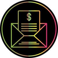 Mailing Lists Line Gradient Due Color Icon Design vector