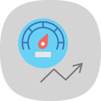 Performance Flat Curve Icon Design vector