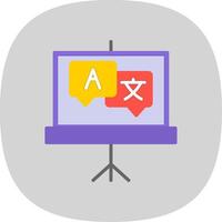Language Flat Curve Icon Design vector