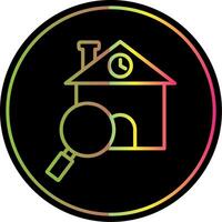 Find Home Line Gradient Due Color Icon Design vector