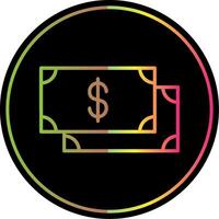 Payment Line Gradient Due Color Icon Design vector