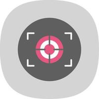 Focus Flat Curve Icon Design vector