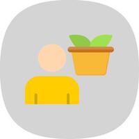 Personal Growth Flat Curve Icon Design vector