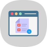 Exam Flat Curve Icon Design vector