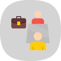 Business Meeting Flat Curve Icon Design vector