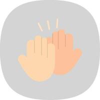 High Five Flat Curve Icon Design vector