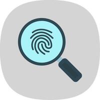 Magnifying Glass Flat Curve Icon Design vector