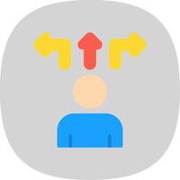 Decision Making Flat Curve Icon Design vector