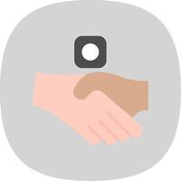 Hand Flat Curve Icon Design vector