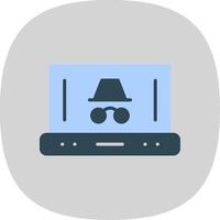 Spy Flat Curve Icon Design vector