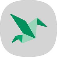 Origami Flat Curve Icon Design vector