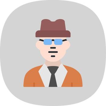 Man Flat Curve Icon Design vector