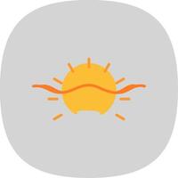 Sunrise Flat Curve Icon Design vector