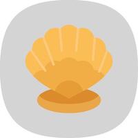 Shell Flat Curve Icon Design vector