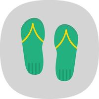 Flip Flops Flat Curve Icon Design vector