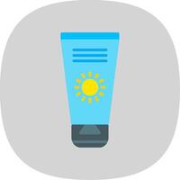 Sun Cream Flat Curve Icon Design vector