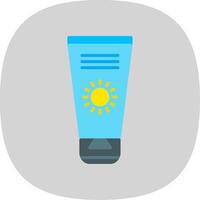 Sun Cream Flat Curve Icon Design vector