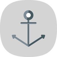 Anchor Flat Curve Icon Design vector