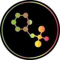 Molecules Glyph Due Color Icon Design vector