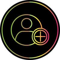 Add Line Gradient Due Color Icon Design vector