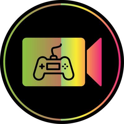 Live Stream Glyph Due Color Icon Design