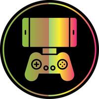 Mobile Game Glyph Due Color Icon Design vector