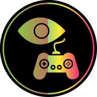 Viewership Glyph Due Color Icon Design vector