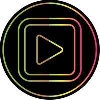 Play Line Gradient Due Color Icon Design vector