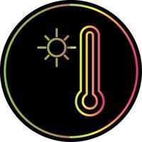 termómetro línea degradado debido color icono diseño vector