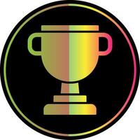 Trophy Glyph Due Color Icon Design vector