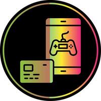 Microtransaction Glyph Due Color Icon Design vector