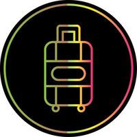Suitcase Line Gradient Due Color Icon Design vector