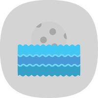 Waves Flat Curve Icon Design vector