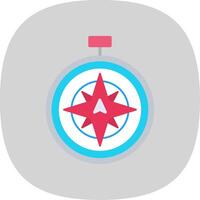 North Flat Curve Icon Design vector