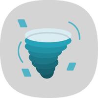 Tornado Flat Curve Icon Design vector